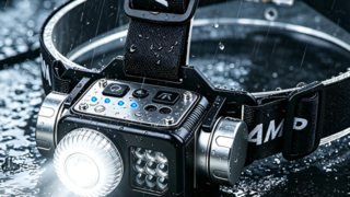 RGB LED Mining Headlamp Type-C Rechargeable IPX4 Waterproof Headlamp