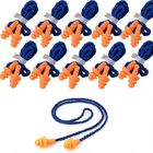 Safety Reusable Silicone Foam Ear Plugs 31.5 X 12.5mm With Nylon PVC Cord