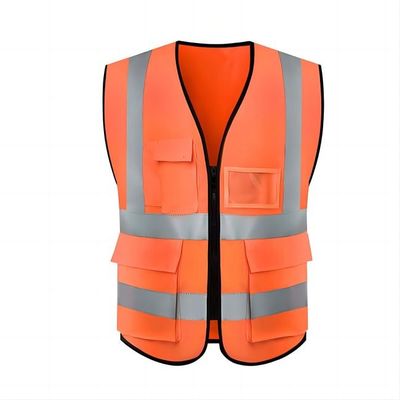 Buy Industrial Quick Dry Reflective Safety Vest with 5cm High Reflective Tape and Customizable Options online manufacture