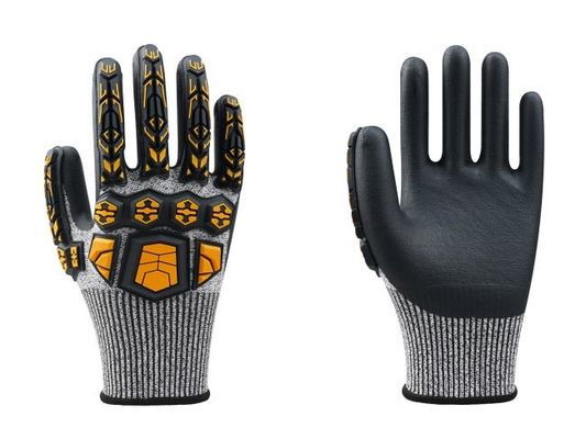 Buy EN388 Certified Anti Vibration Gloves with Nitrile Sandy Coating and Impact Resistance for Industrial Safety online manufacture