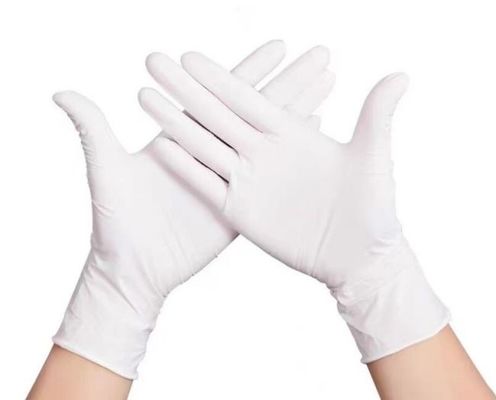 Buy Powder Free Disposable Latex Gloves with Fingertip Textured Grip and CE EN455 Certification online manufacture