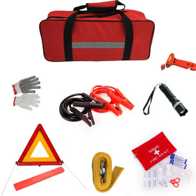 Buy Red Bag with Logo Printing Car Emergency Roadside Kit for Family Camping and Car with 2 Years Shelf Life online manufacture