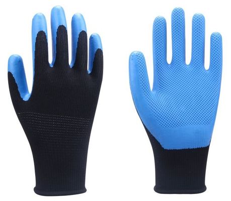Buy 10 Gauge Eco-Latex Coated Slip Resistant Gloves with Seamless Polyester Liner for Safety and Comfort online manufacture
