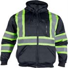 100% Polyester Safety Reflective Jacket Winter Reflective Workwear With Hoodies ANSI