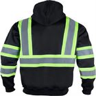 100% Polyester Safety Reflective Jacket Winter Reflective Workwear With Hoodies ANSI