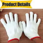 White Reusable Work Hand Cotton Gloves Grip Washable Reusable 90 Cotton 10 Nylon