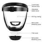 Black Full Face Protective Face Shield Clear Anti Fog Face Shield High Definition