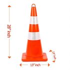 1.8KG PVC Traffic Safety Cones Orange Cone Construction For Warning Emergency