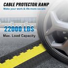 Outdoor Cable Protector Rubber Speed Hump 2 Channel Low Profile Speed Bump