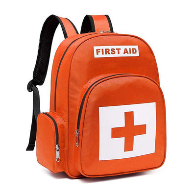 Buy Nylon Fabric Water-resistant Medical First Aid Backpack with 9 Netted Pockets for Emergency Survival online manufacture