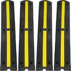 38in 6600Lbs Rubber Speed Hump  4 Pack Of 1 Channel Rubber Road Hump 3ton