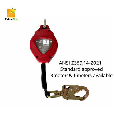 Buy ANSI Z359.14-2021 Certified Retractable Fall Arrester with 16KN Static Strength and 3-6 Meters Length for Fall Arrest System online manufacture