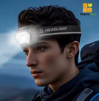 Buy Rechargeable LED Headlamp with 1500mAh Battery 800 Lumen ABS Material for Outdoor Activities online manufacture