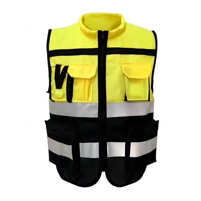 360 Degree Industrial Working Reflective Safety Vest With Pockets 120g 5cm Tape