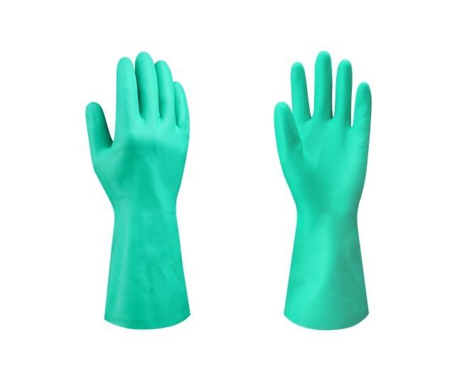 Gauge 8 M Size Reusable Chemical Resistant Gloves Oil Proof Acid Solvent Oil Nitrile