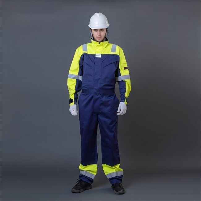 Fire Retardant Safety Coverall Suit Safety Protective Clothing 65% Cotton 35% Polyester