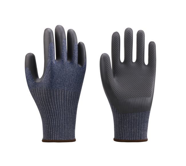 Eco Latex Slip Resistant Gloves Grip Cut Resistant Safety Gloves A3 Safety 13 Gauge