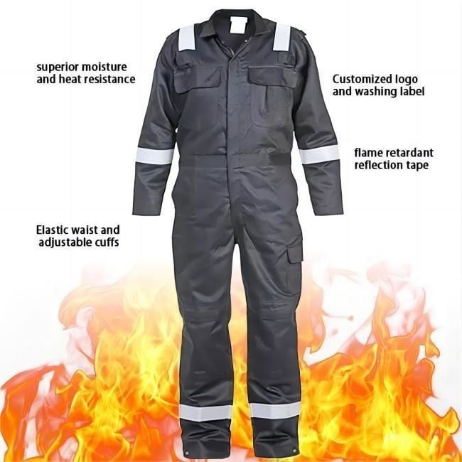 ARC Flash 330gsm Safety Coverall Suit Industrial Workwear And Safety Frame Retardant