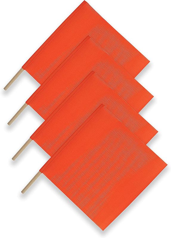 High Visiblity Orange Road Safety Flags Garden Flag Pole For Truck Loads Towing