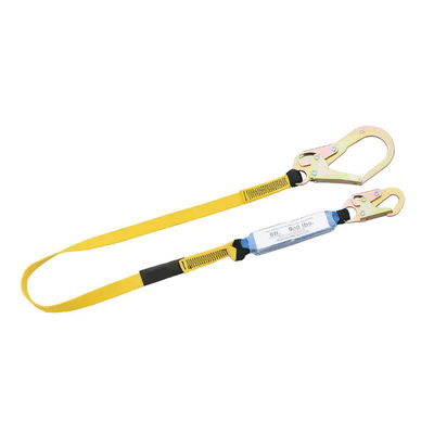 Good price 30mm Polyester Double Hooks Adjustable Safety Lanyard for Fall Protection and Shock Absorption online