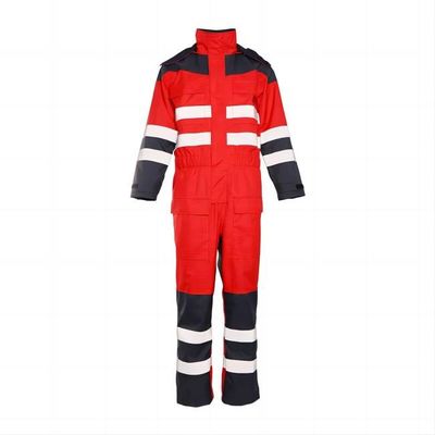 Good price Waterproof Oil Proof Flame Retardant Work Suit FR Overalls with 98% Polyester 2% Carbon Fiber online