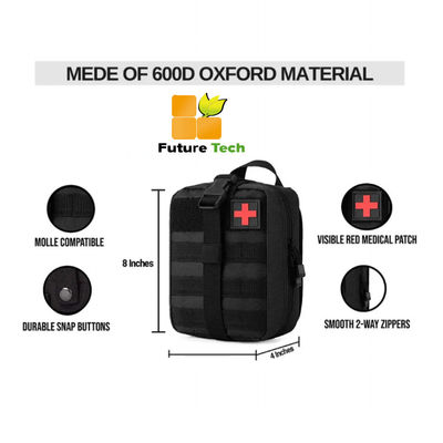 Good price 600D Oxford Fabric First Aid Kit Emergency Bag CE/ISO13485 Certified for Tactical Medical Outdoor Use online