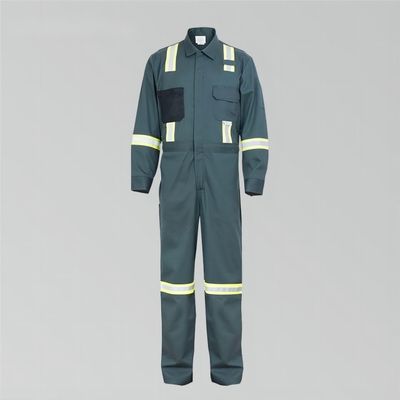 Good price 88% Cotton 12% Nylon Safety Coverall Suit NFPA 70E and 2112 Certified with 360° Reflective Stripe online