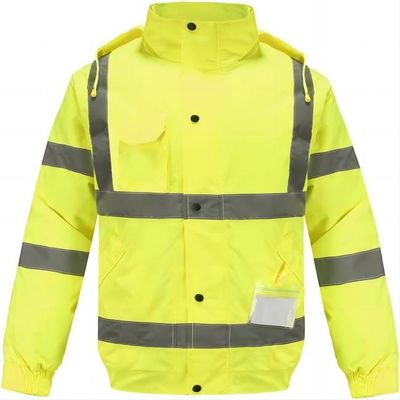 Good price ANSI Certified Waterproof Thermal Reflective Rain Jacket High Visibility for Construction and Oil Gas online