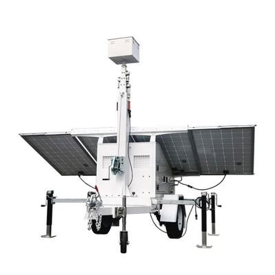 Good price Powerful 1KW Load Power LED Solar Tower Light with 6m Hydraulic Mast and Zero Noise Operation online