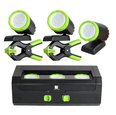 Good price 3-Pack 360° Rotatable LED Work Lights with 650 Lumens Brightness and USB Rechargeable Battery for Camping online