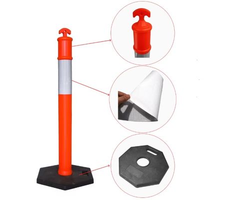 Good price PE Traffic Warning Post with Rubber Base – Durable Plastic Road Safety Sign online
