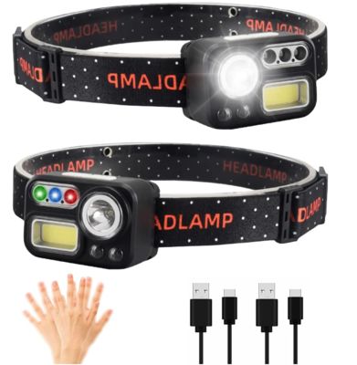 Good price  4 Colors in 1 LED Headlamp 500 Lumens Super Bright Motion Sensor Head Lamp online